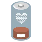 batteria scarica + cuore marrone