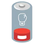 batteria scarica + guantone da pugilato