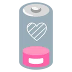 batteria scarica + cuore rosa