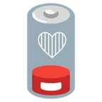 batteria scarica + cuore rosso