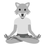 Lotusblüte + Wolf