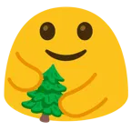 personas abrazándose + árbol de hoja perenne
