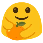 personas abrazándose + mandarina
