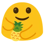 personas abrazándose + piña