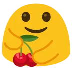 personas abrazándose + cerezas