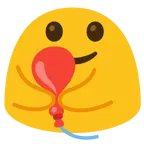personas abrazándose + globo