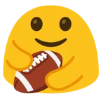 personas abrazándose + balón de fútbol americano