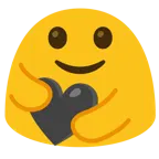 personas abrazándose + corazón negro