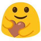 personas abrazándose + corazón marrón
