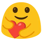 personas abrazándose + corazón rojo