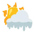 cara derritiéndose + sol detrás de una nube