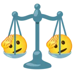 selamlayan yüz + terazi