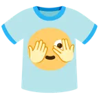 face with peeking eye + t-shirt
