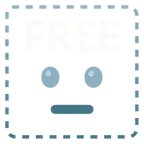 dotted line face + FREE button
