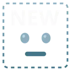 dotted line face + NEW button
