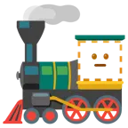 dotted line face + locomotive
