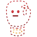 dotted line face + boxing glove