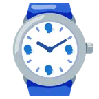 Armbanduhr + sprechender Kopf