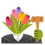 bilancia a doppio piatto + mazzo di fiori