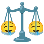 bilancia a doppio piatto + faccina che sbava