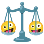 bilancia a doppio piatto + faccina impazzita