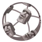pallone da calcio + Moai