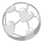 pallone da calcio + cuore bianco