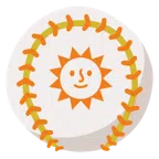 palla da baseball + faccina sole