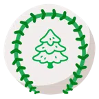 palla da baseball + albero sempreverde