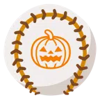 palla da baseball + zucca di Halloween