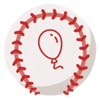 palla da baseball + palloncino