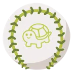 palla da baseball + tartaruga