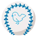 palla da baseball + uccello