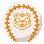 palla da baseball + muso di tigre