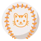 palla da baseball + muso di gatto