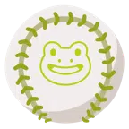 palla da baseball + rana