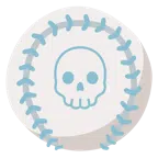 palla da baseball + teschio
