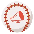 palla da baseball + megafono
