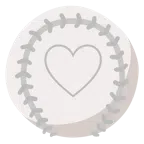 palla da baseball + cuore bianco