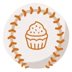 palla da baseball + cupcake