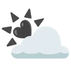 Sonne hinter Wolke + schwarzes Herz