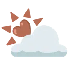 Sonne hinter Wolke + braunes Herz