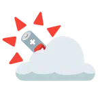 Sonne hinter Wolke + schwache Batterie
