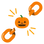 catene + zucca di Halloween