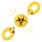 catene + simbolo del rischio biologico