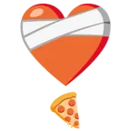 corazón vendado + pizza