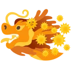 Drache + Sonne mit Gesicht