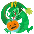Drache + Halloweenkürbis