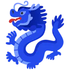 Drache + blaues Herz
