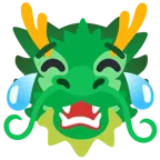 Drache + Gesicht mit Freudentränen